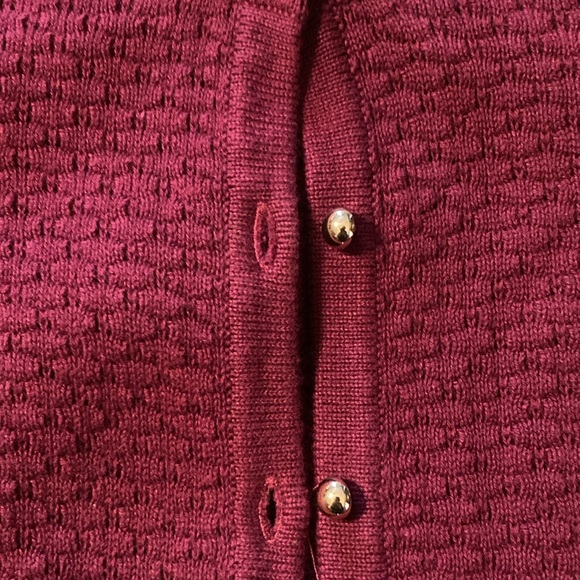 Burgundy Janie & Jack cardigan 100% cotton - Picture 2 of 6